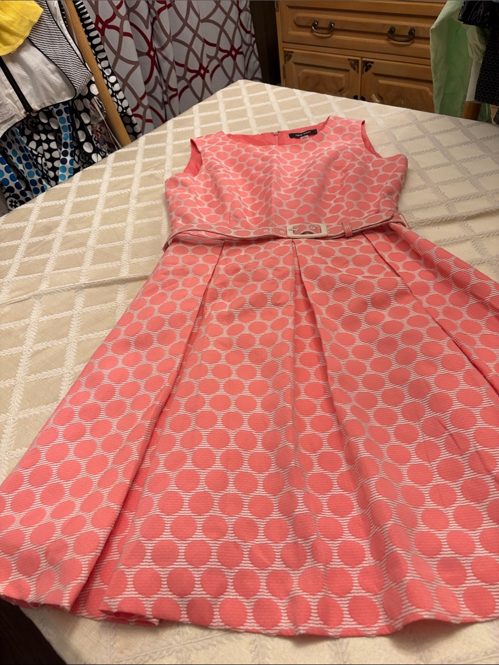 Nine West  Polka Dot Fit-and-Flare Dress